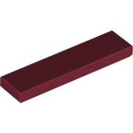 Lego destička 1x4 hladká, tmavě červená (4164220, 4539060)